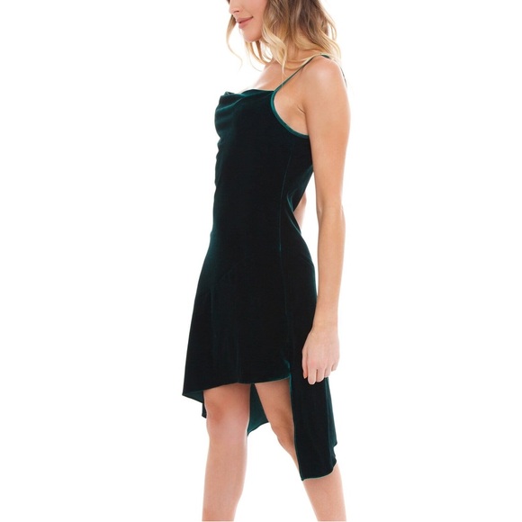 Amanda Uprichard Green Velvet Ansonia Dress - Picture 2 of 9